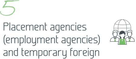 Placement agencies (employment agencies) and temporary foreign workers