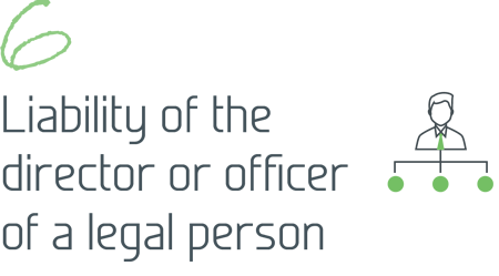 Liability of the director or officer of a legal person